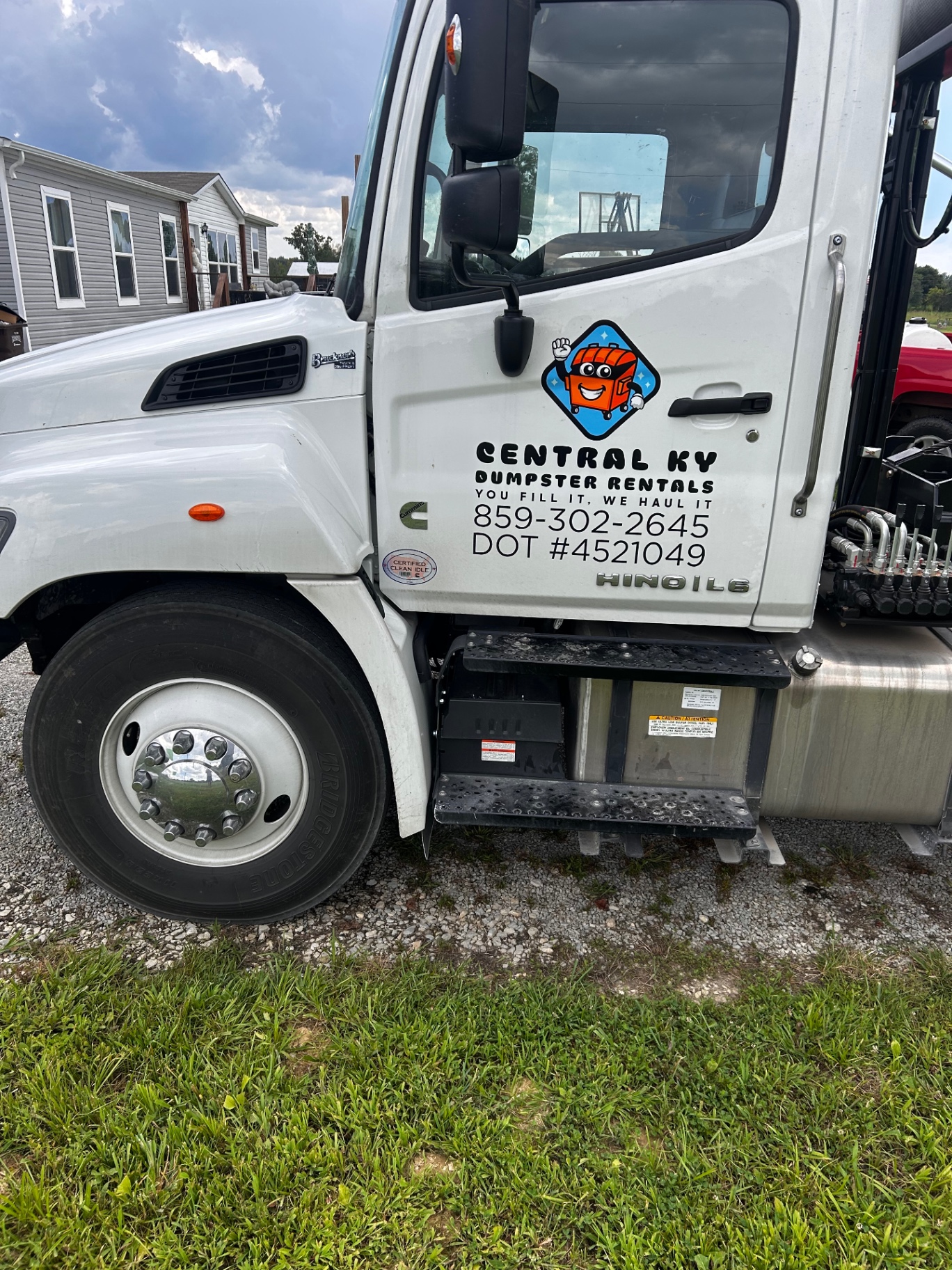 Detailed truck cab door and polished aluminum wheel